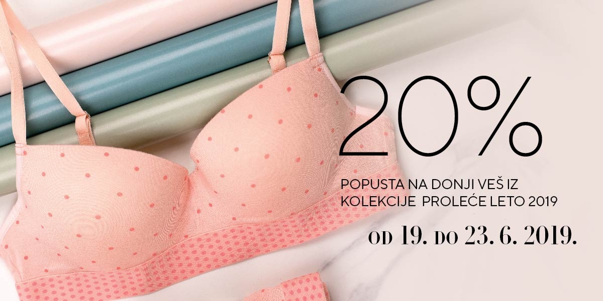 20% donji veš iz kolekcije proleće/leto 2019.