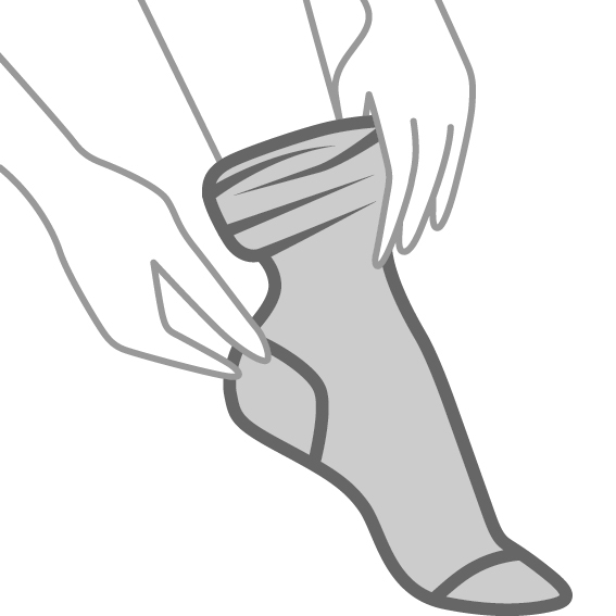 Pravilno oblačenje čarapa - 2.korak